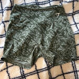 Gymshark Green Camo Athletic Shorts
